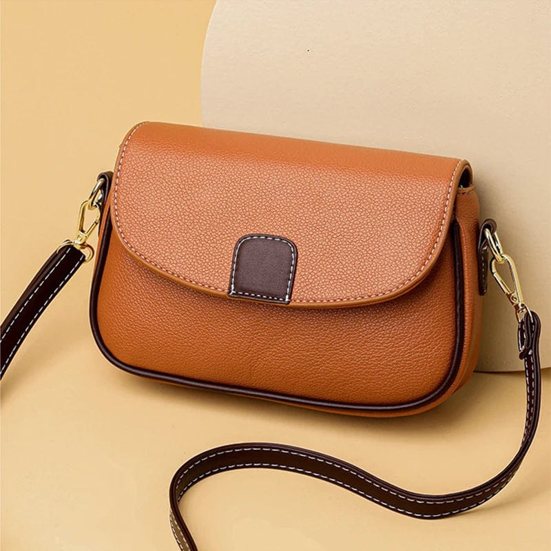 PU Leather Handbags Women Fashion Crossbody Bags(Orange)