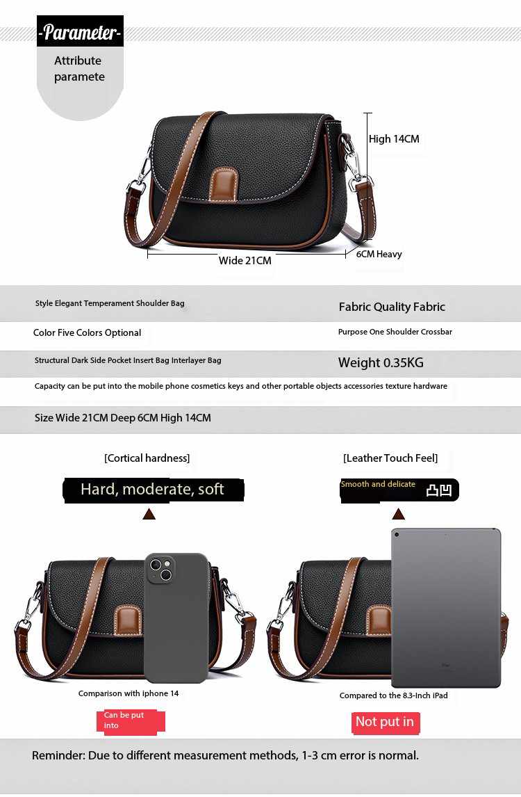 PU Leather Handbags Women Fashion Crossbody Bags