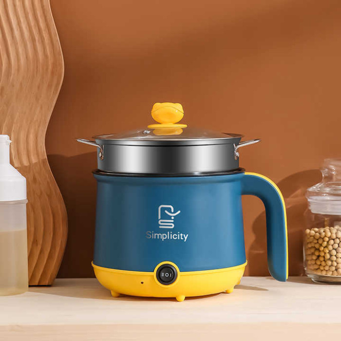 1.8L Electric Cooking Pot Stainless Steel Mini Rice Cooker| 600Watt