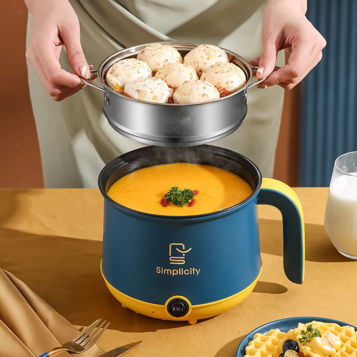 1.8L Electric Cooking Pot Stainless Steel Mini Rice Cooker| 600Watt